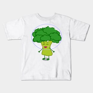 Cute Design Broccoli Vegetables Love Kids T-Shirt